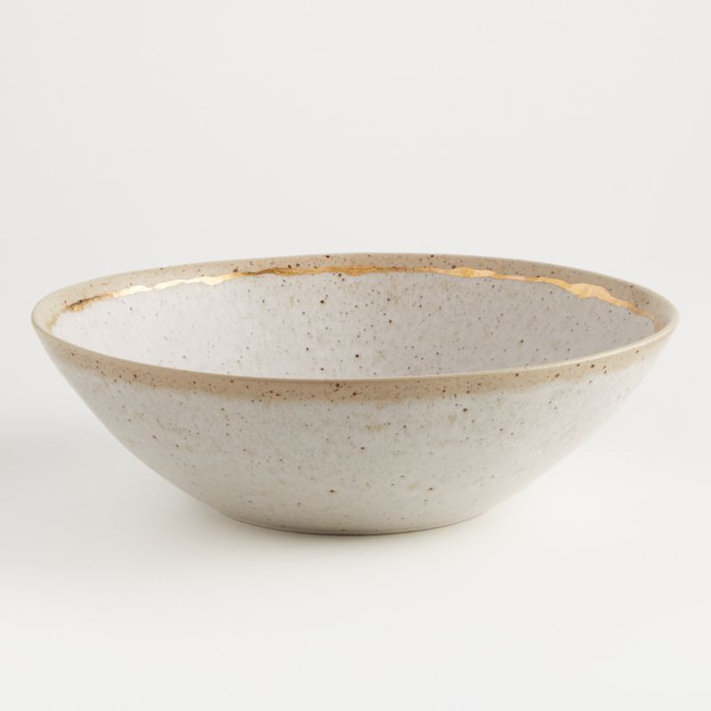 Primrose Holiday Gold Serving Bowl + Reviews | Crate & Barrel | Crate & Barrel