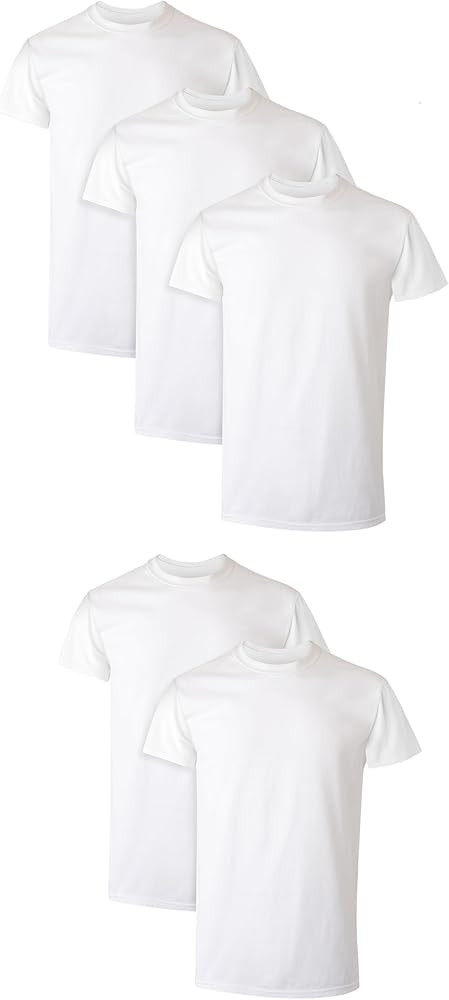 Hanes Men's Performance Undershirt, X-Temp Moisture-Wicking Crewneck, White 5-Pack | Amazon (US)
