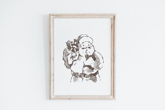 Santa Claus Printable, Christmas Print, Christmas Printable Wall Art, Vintage Christmas, Christma... | Etsy (US)