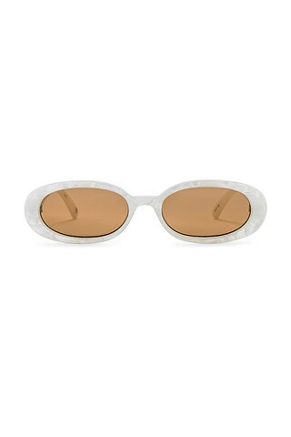 Le Specs Outta Love Sunglasses in White Marble from Revolve.com | Revolve Clothing (Global)