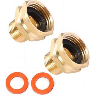Brass Garden Hose Adapter, 3/4 in. GHT Female x 1/2 in. NPT Male Connector, GHT to NPT Adapter Brass Fitting, Brass | The Home Depot