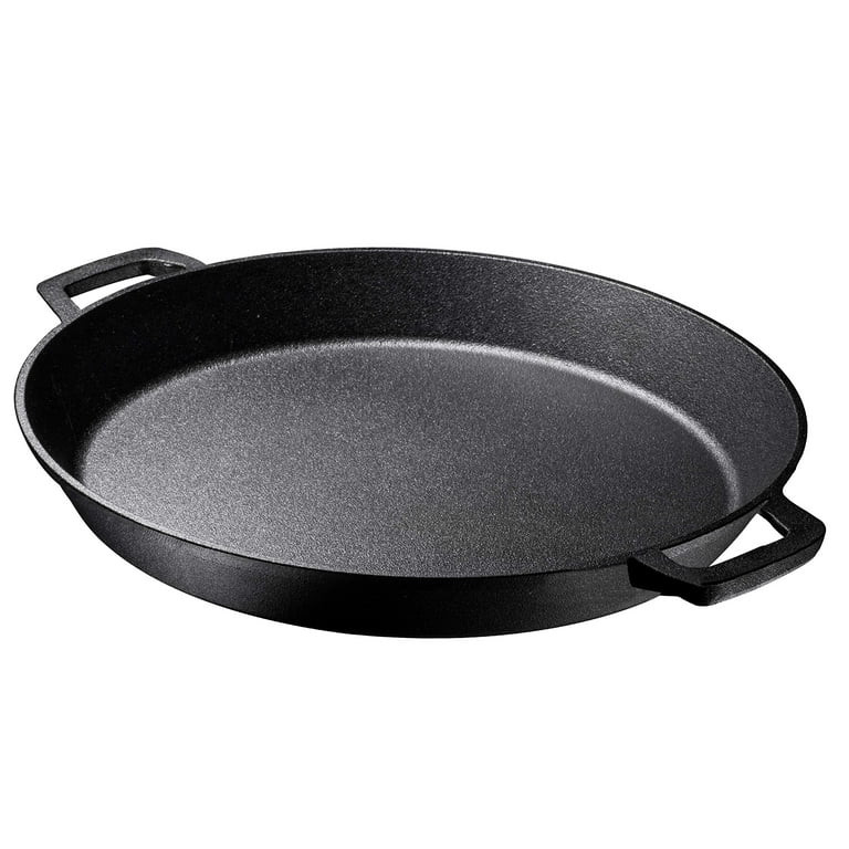 Bruntmor | Pre Seasoned Cast Iron 16 inch Skillet Dual Handles Durable Frying - 2" Deep | Walmart (US)