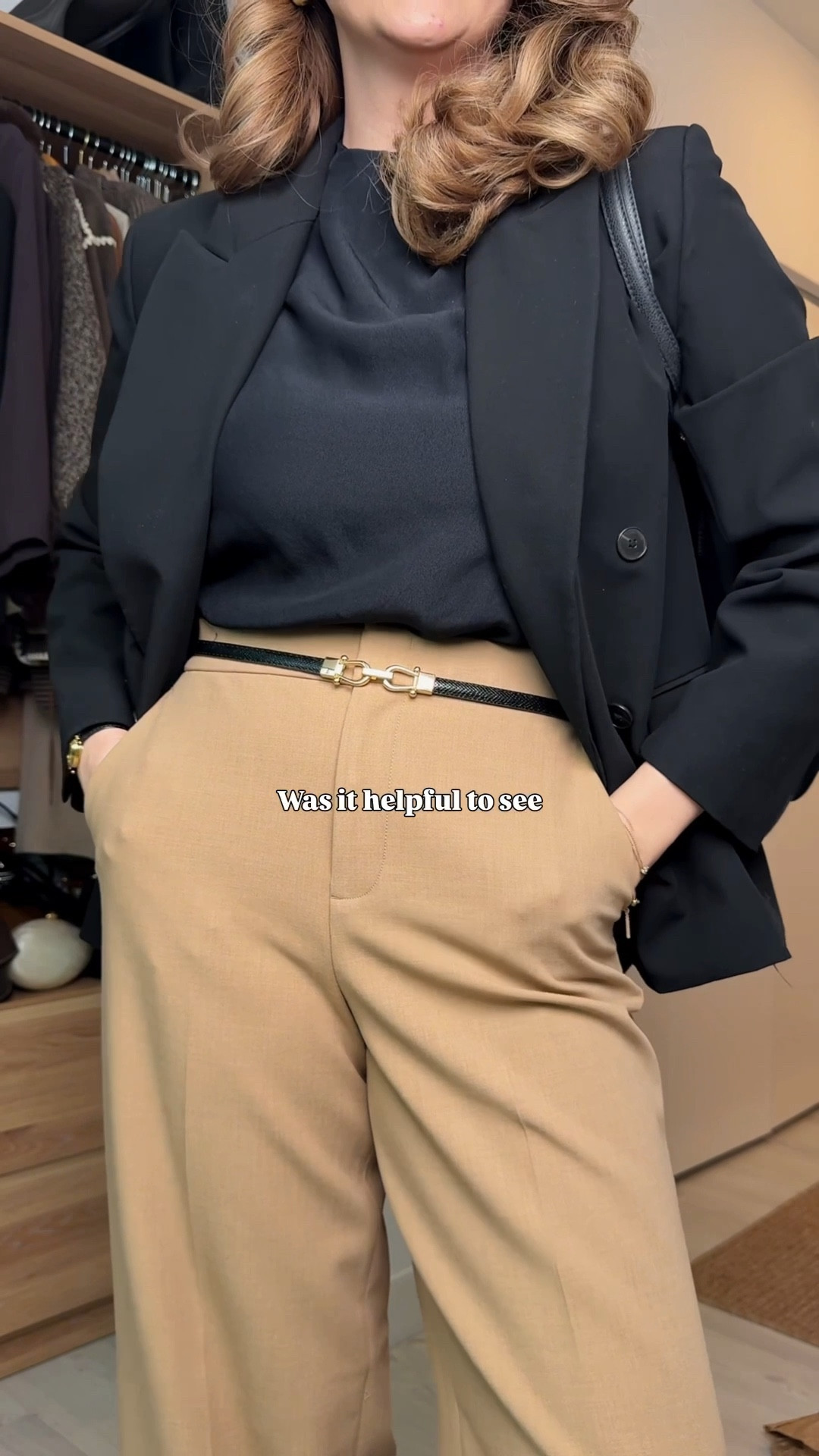 Easy peasy 🖤

My trousers aren’t available online yet but I linked a similar pair 😌

#LTKMidsize #LTKWorkwear #LTKgrwm