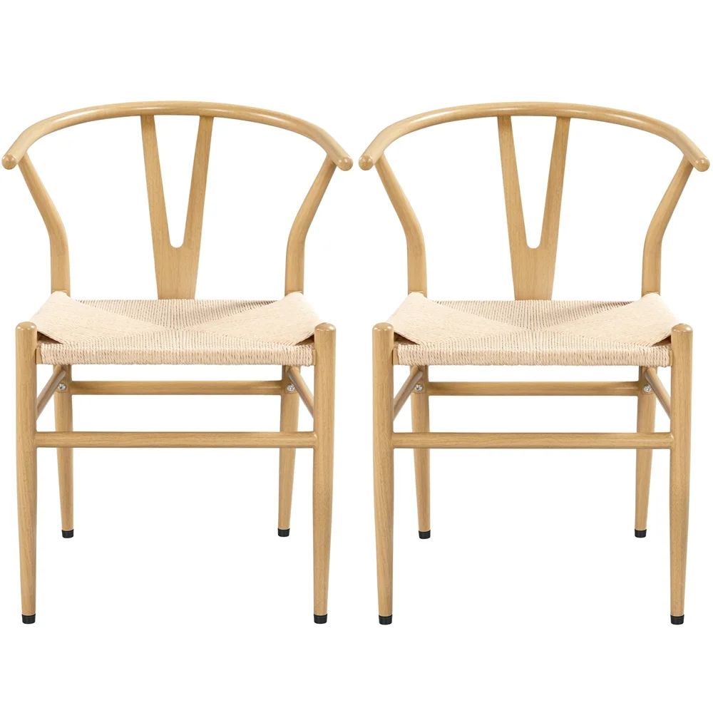 Mid-Century Metal Dining Chair Weave Seat | Wayfair Professional