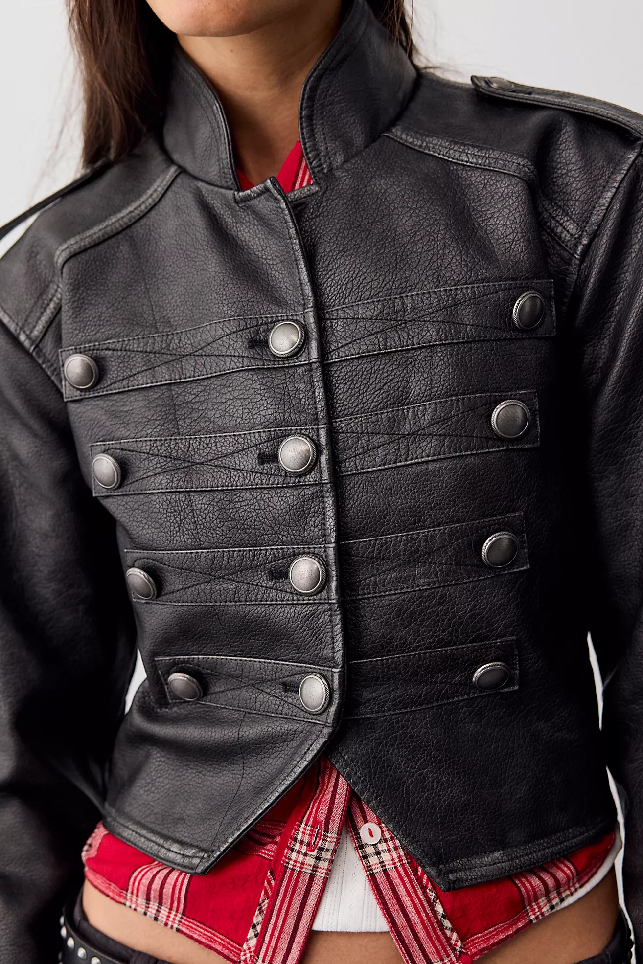 Ryland Vegan Leather Band Jacket | Free People (Global - UK&FR Excluded)