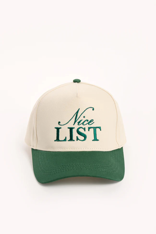 Nice List Green Trucker Hat | Pink Lily