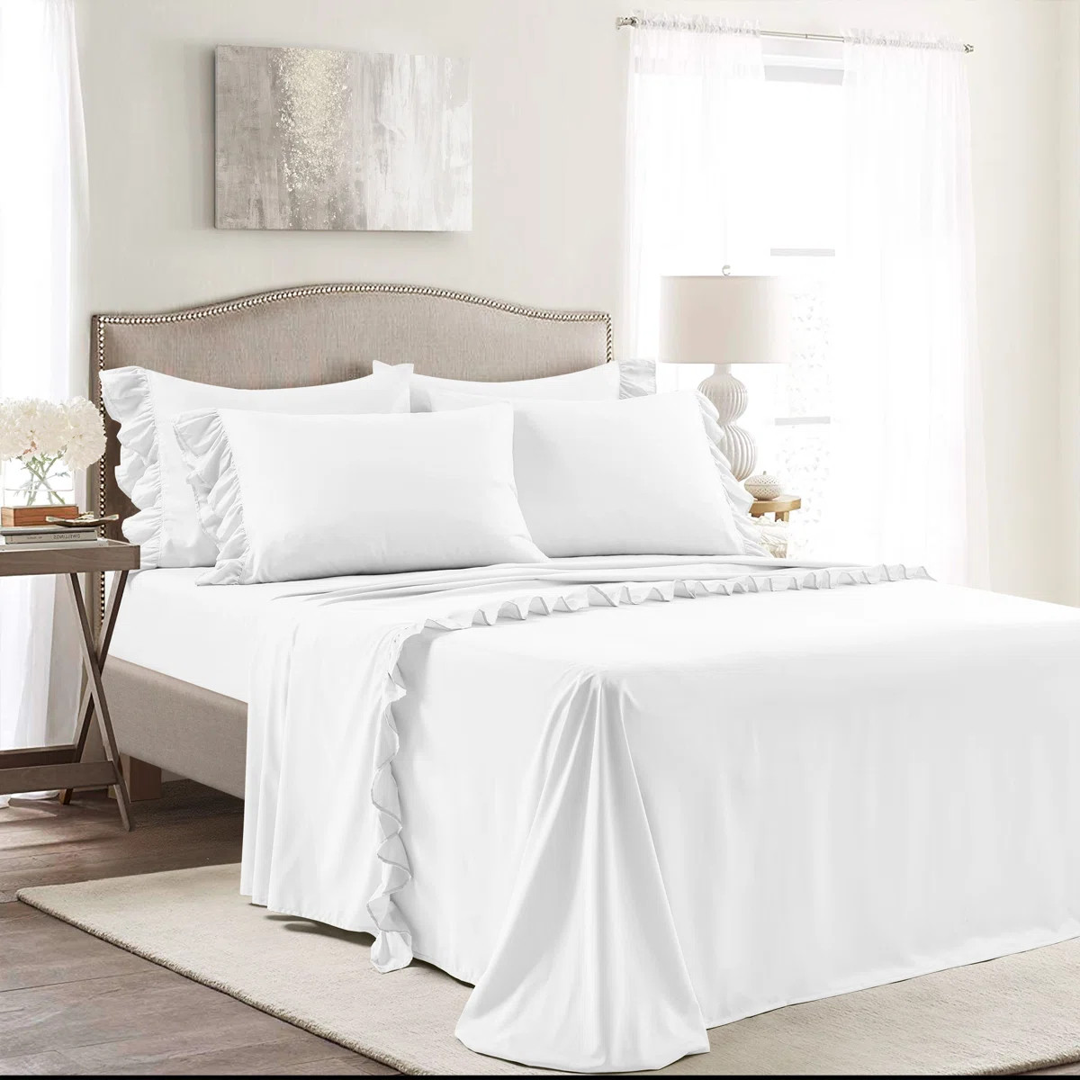 Reyna Ruffle Microfiber Sheet Set | Wayfair North America