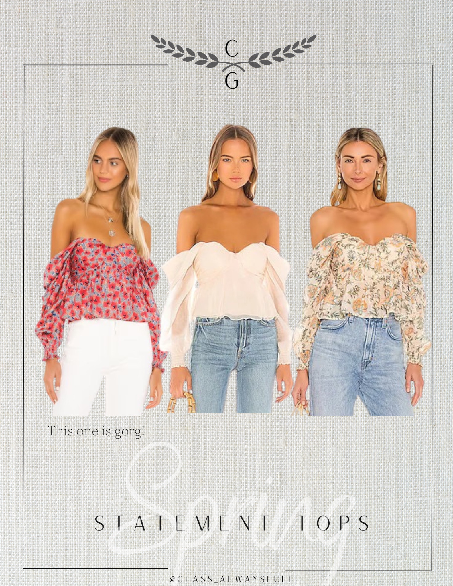 Spring statement tops, spring break, date night, spring outfit, date night top, Easter, Easter outfit, floral blouse, vacation, resort wear. Callie Glass 



#LTKstyletip #LTKFind #LTKSeasonal