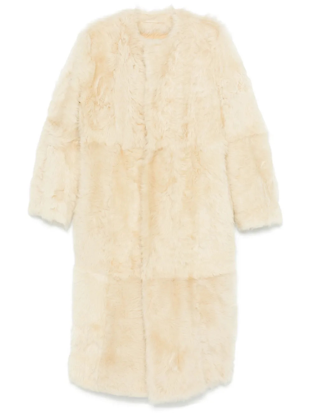 TOTEME Silky Shearling Coat  | Neutrals | FARFETCH | Farfetch Global