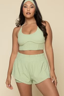 High Waisted Supershort - Pistachio | POPFLEX