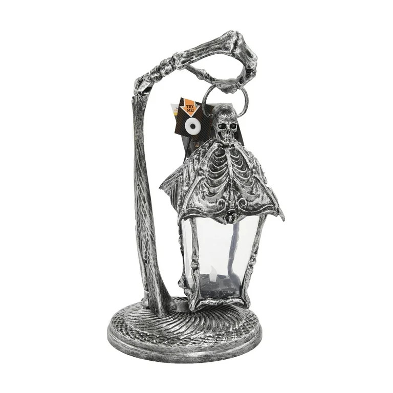 Way To Celebrate Halloween Light Up Skeleton Lantern Tabletop or Hanging Wall Decoration | Walmart (US)