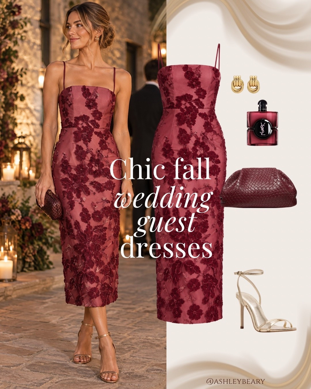 Chic gorgeous fall burgundy floral wedding guest midi dress 

Cocktail dress 
Formal dress
Black tie wedding

#LTKSeasonal #LTKWedding
