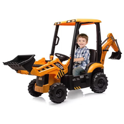 Ride on Excavator Bulldozer, 12V Kids Electric Vehicle with Remote Control, Front Loader, Digger, Horn, Adjustable Seat, Excavator Ride on Car Toy | Target