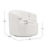 Mainstays Boucle Swivel Accent Chair, Taupe | Walmart (US)