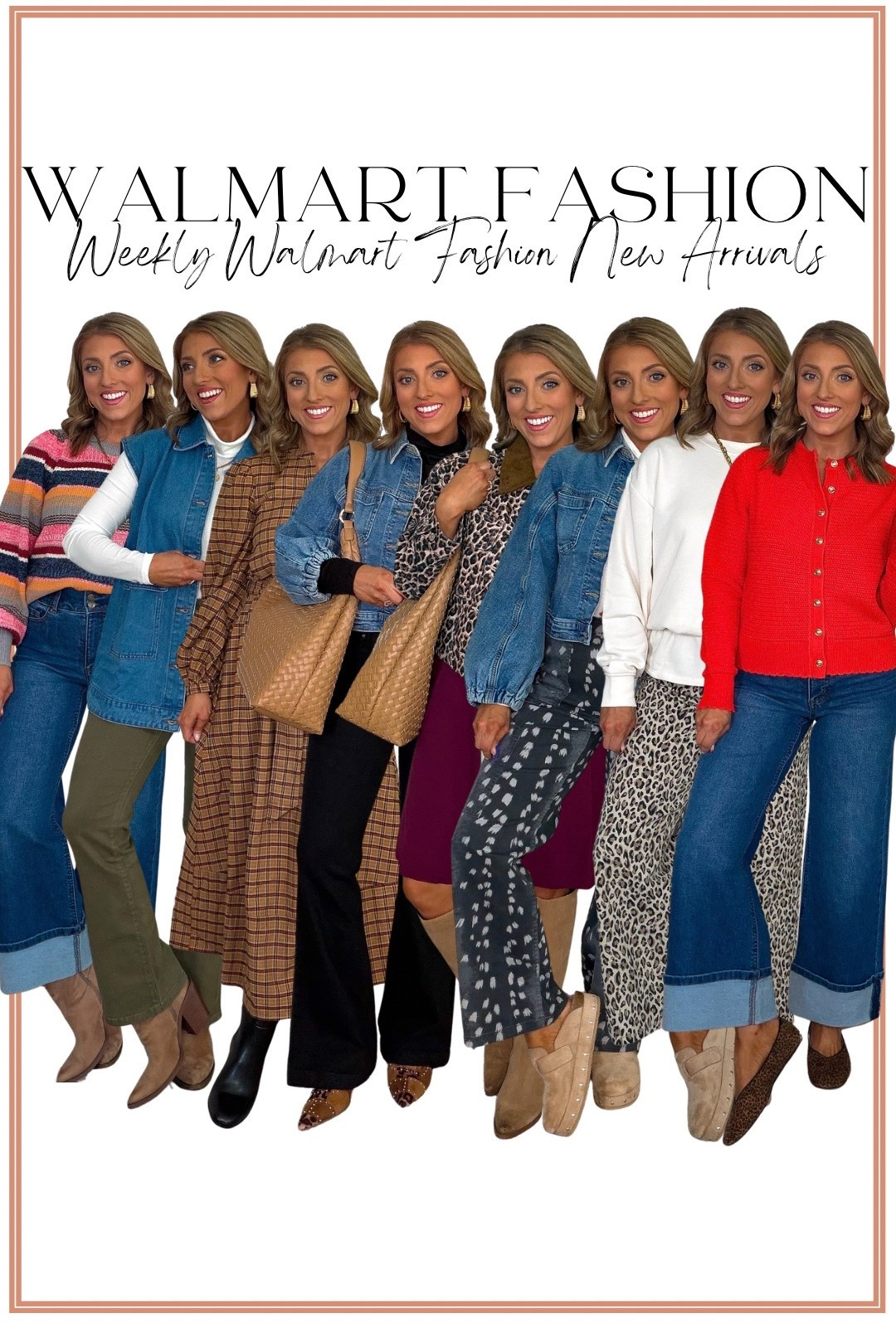 Walmart fashion new arrivals are HERE and this week’s finds are SO good! 🤎✨ I rounded up a huge mix of brand new Walmart outfits with everything from statement sweaters and cute denim to plaid dresses, leopard print, wide leg jeans, matching sets, pretty maxi dresses, jackets and the best everyday layers. 🙌🏼

There are so many pieces in this week’s roundup that look way more expensive than their Walmart prices 👏🏼 and I love how easy these are to mix into your wardrobe for both casual days and dressier plans. Several of these are definitely high sellout risk, especially in the most popular sizes! 🛒✨

Sharing all of my favorite Walmart fashion new arrivals, affordable fall outfits, Walmart denim, sweaters, dresses, jackets, shoes and accessories in one place!

#WalmartFashion #WalmartFinds #WalmartNewArrivals #WalmartStyle #WalmartOutfits #AffordableFashion #FallFashion #FallOutfits #AffordableStyle #PetiteFashion #WomensFashion #FashionFinds

#LTKootd #LTKPetite