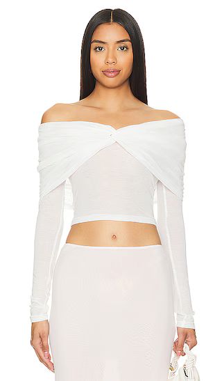 Madrid Off Shoulder Top in White | Revolve Clothing (Global)