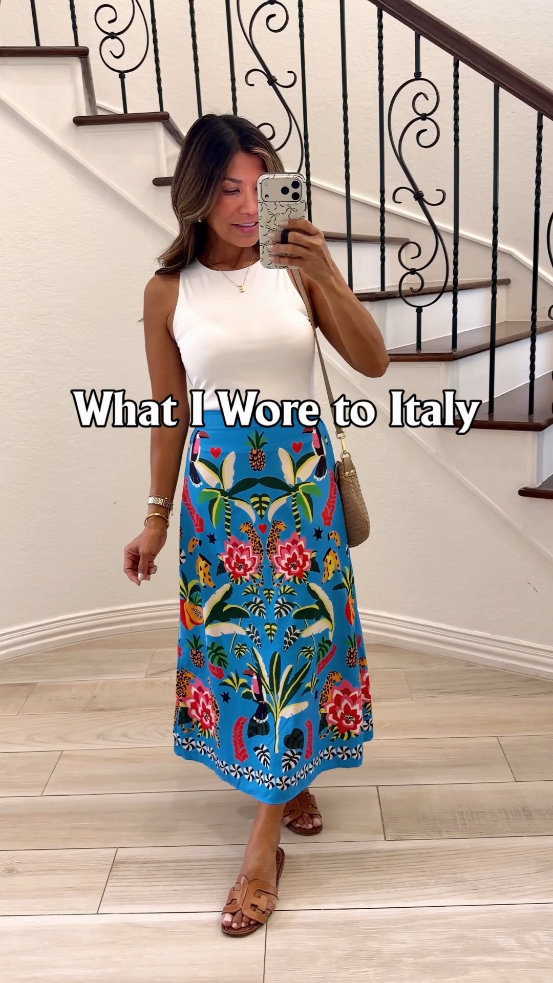 I’m 5’2” 118#ish for reference
Tank top in small tts
Skirt in small tts
Sandals tts.
Crossbody bag on size small -taupe. 
I linked the cardigan I packed. 
You can also wear sneakers with these-will link the sneakers I packed to Europe 2 years in a row-fit tts.
Europe outfit, Italy outfit, Amazon finds, summer outfit, over 50 style, midlife fashion, petite fashion,midlife fashion, affordable fashion.

#LTKOver40 #LTKTravel #LTKPetite