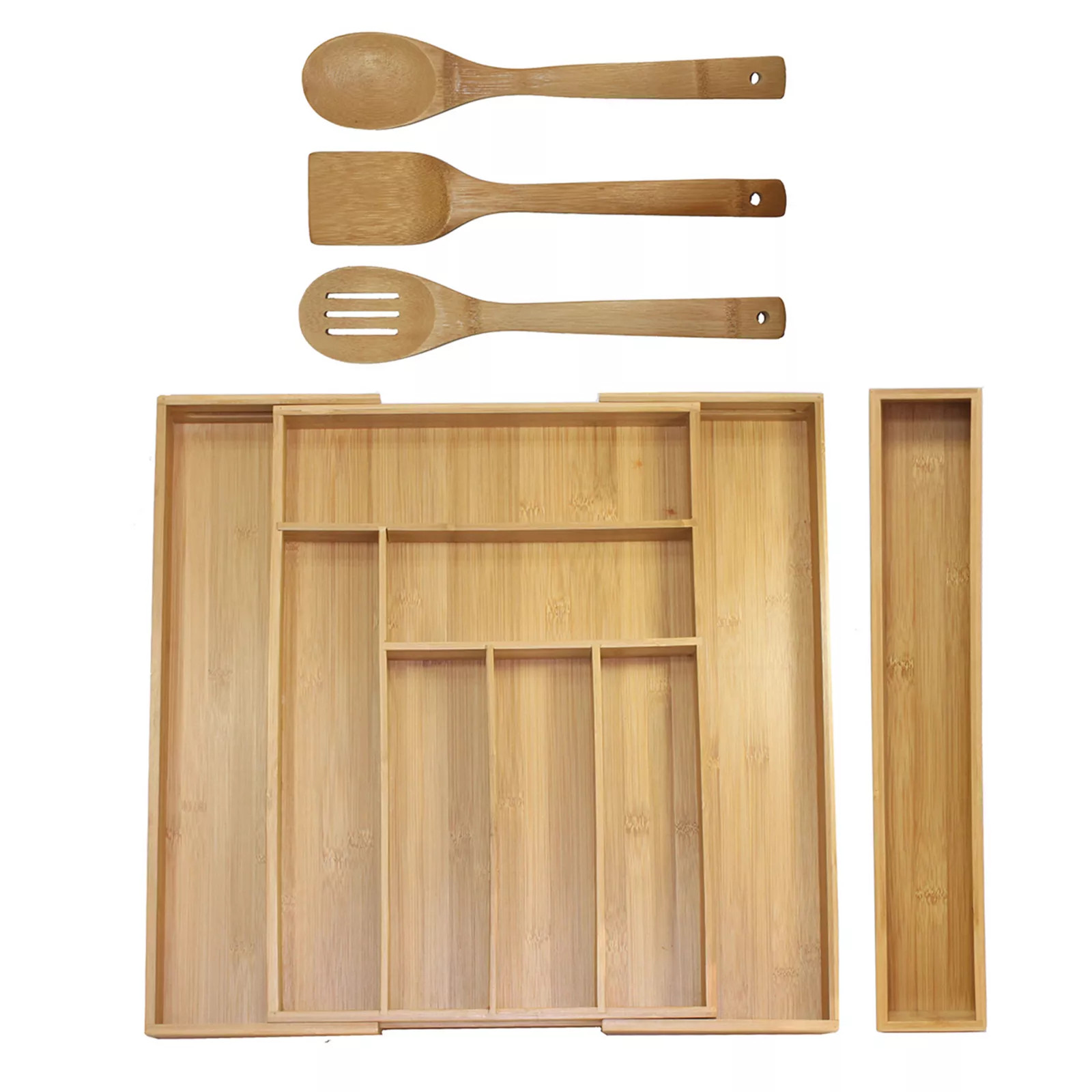Oceanstar 5 pc. Bamboo Expandable Drawer Utensil Organizer Set, Brown | Kohl's
