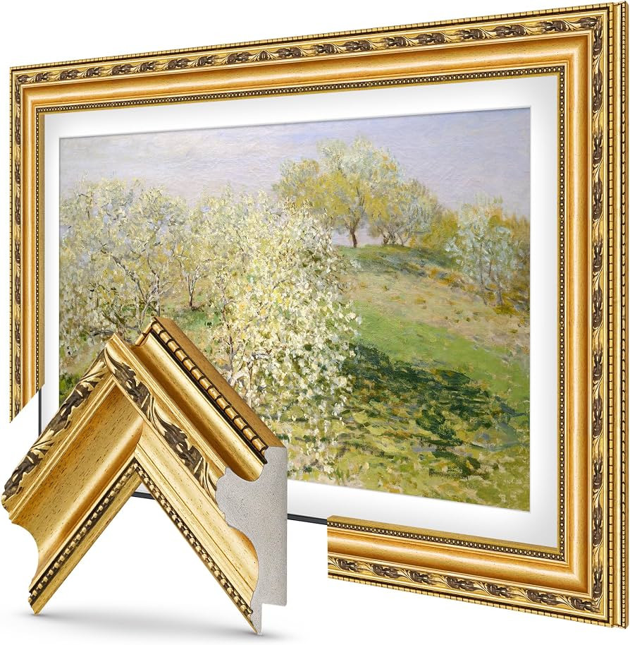 Ornate Gold 55" Deco TV Frame for Samsung The Frame/Pro TVs | Amazon (US)