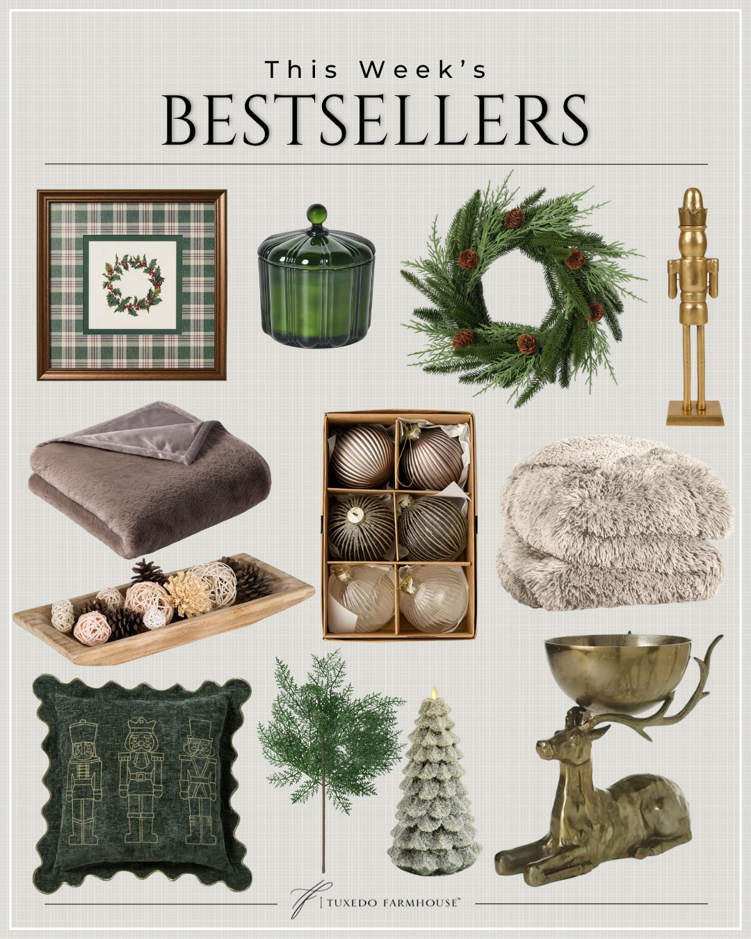 This Week's Bestsellers

Which one was your favorite?

Seasonal, home decor,winter, accent chairs, rugs, wall art, frames, pillows, lamps, baskets, candles, books, coffee tables, ottomans, trays, bowls, consoles, accent tables, holiday, wreaths, candles, swags, trees, reindeer, Christmas, snowmen, trays, bells, pillows, ornaments
 

 #LTKHoliday #LTKSeasonal #LTKHome