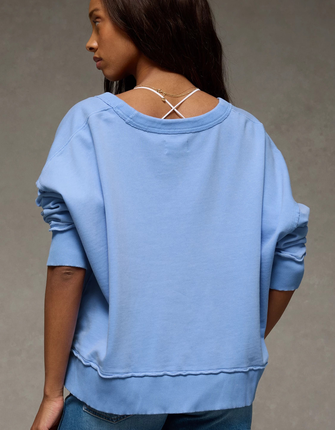 AE Big Hug V-Neck Sweatshirt | American Eagle Outfitters (US & CA)