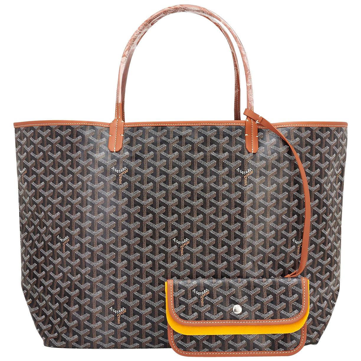 Goyard White St Louis GM Chevron Leather Canvas Tote Bag NEW, 2021 | 1stDibs