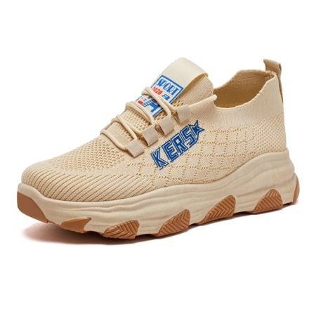 HOBIBEAR Womens Runing Shoes-Comfy Lightweight Non-Slip Mesh Chunky Sneakers Beige 8.5 | Walmart (US)