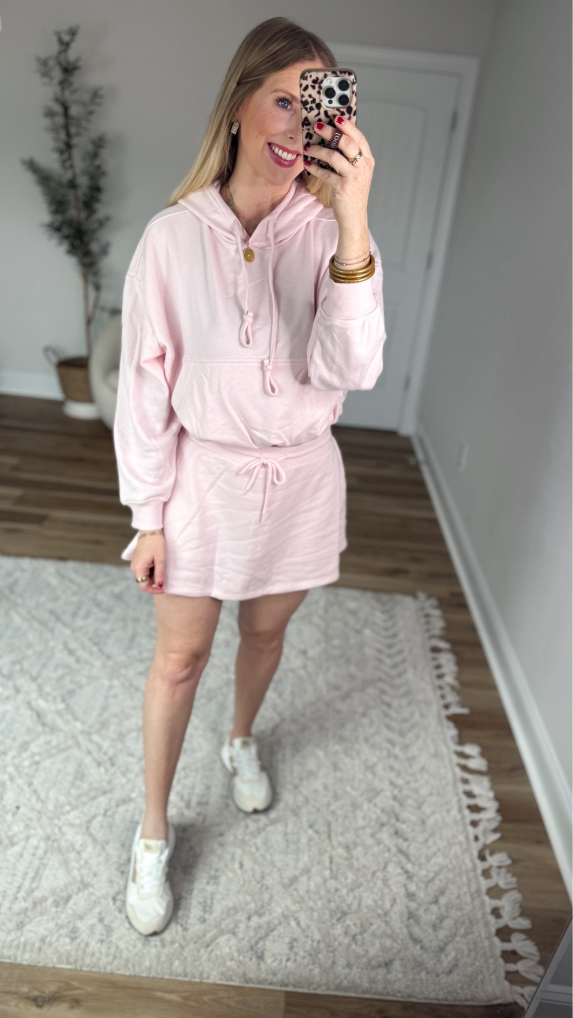 Daily try on, Walmart outfit, Walmart fashion, Walmart try on, bubble hem hoodie, pink skort 

#LTKootd #LTKmomlife