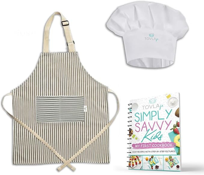 Apron Gift Set for Kids with Pocket for Boys and Girls, Comfortable Cotton Canvas for Baking and ... | Amazon (US)