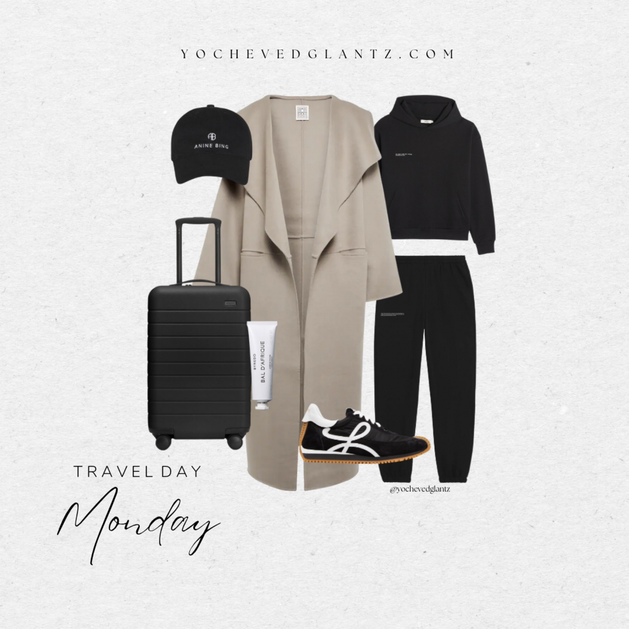 Outfits for the week #traveledition 
For reference I wear the size XS in the coat and sweat set for reference and I am 5’2”

This wool coat is the perfect staple to every wardrobe (not to mention extremely soft and comfortable) as well a timeless piece that you will hold on to for many years (you’ll thank me later)


casual style, toteme coat, sweatpants, away travel, suitcase, loewe sneakers, styledbychev 

#LTKstyletip #LTKtravel #LTKFind