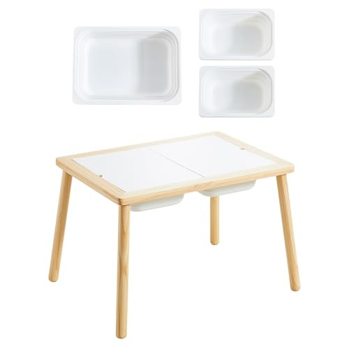 Beright Kids Table, Play Sand Table Indoor Sensory Table, with 3 Storage Bin for Kids, Perfect Choice for Christmas Thanksgiving Gift | Amazon (US)