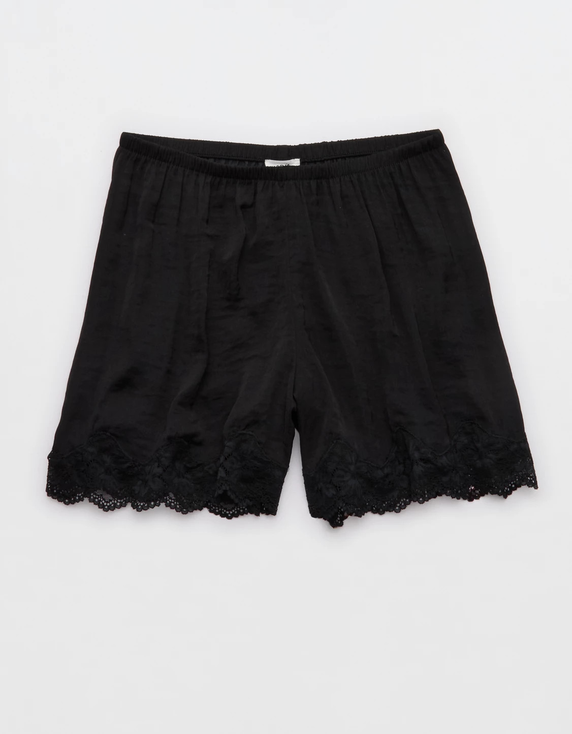 Aerie Night Out Satin Lace Boxer | Aerie