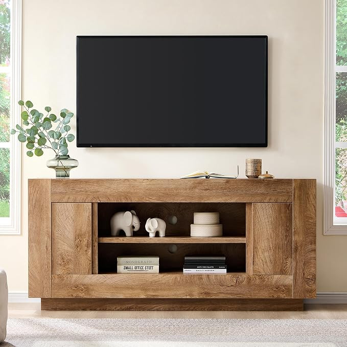 OKD Modern 70" TV Stand, Entertainment Center for TVs Up to 80", Media Console with Large Open St... | Amazon (US)