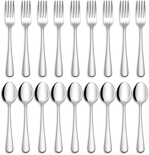 24-piece Forks and Spoons Silverware Set, Food Grade Stainless Steel Flatware Cutlery Set for Hom... | Amazon (US)