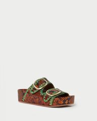 Theo Brown/Emerald Footbed Sandal | Loeffler Randall