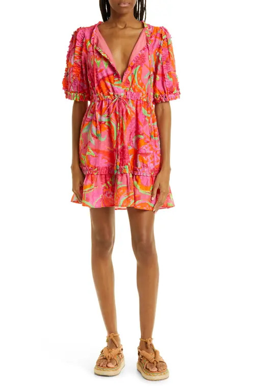 FARM Rio Fruit Brush Minidress at Nordstrom, Size Large | Nordstrom