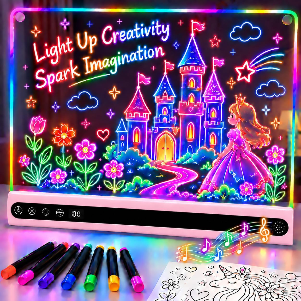 Rechargeable Led Drawing Board for Kids with Music, 3-12 Year Old Gifts | Amazon (US)