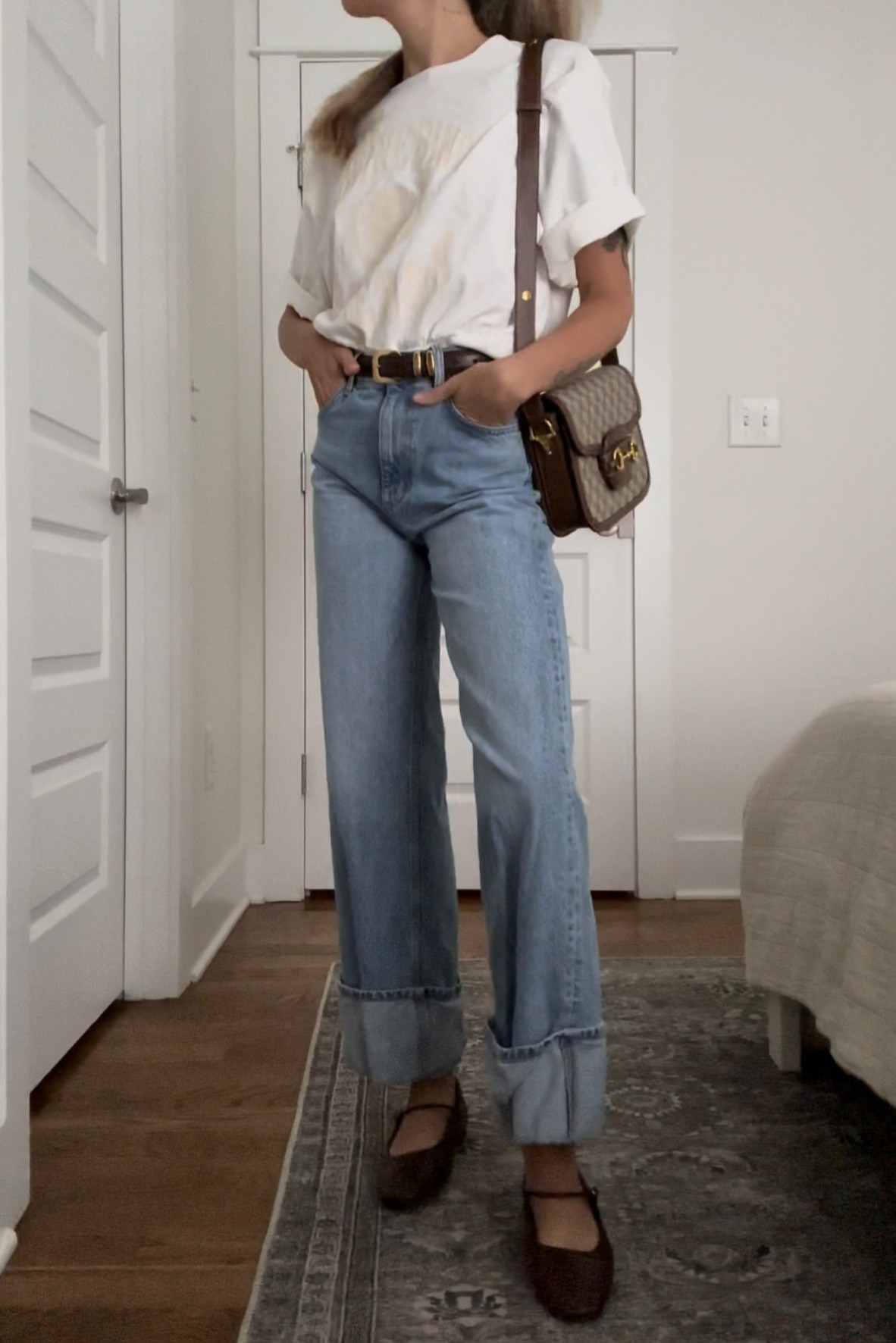 OOTD. Bag is a Gucci dupe. 