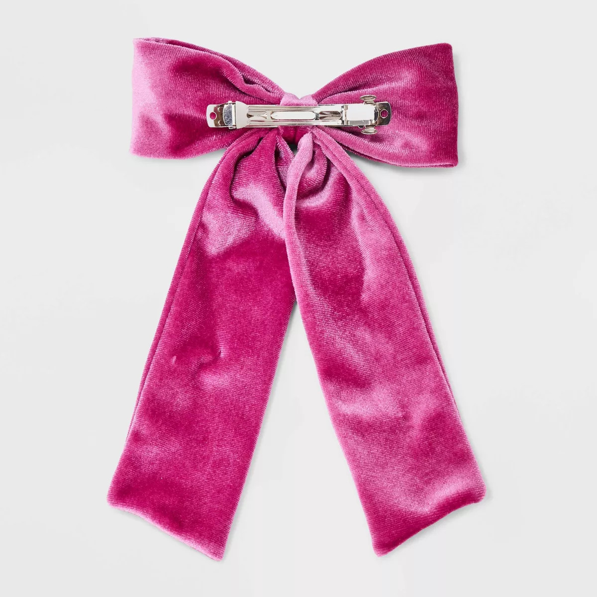 Valentine's Day Pearl Lip and "Love" Velvet Hair Bow Clip - Pink/Red | Target