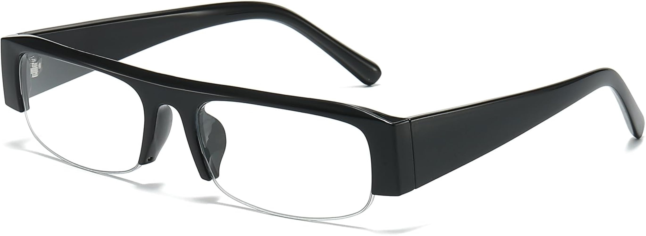 Office-Siren Blue Light Glasses for Women Semi-Rimless glasses Clear Lens Retro Y2K Eyewear Anti ... | Amazon (US)