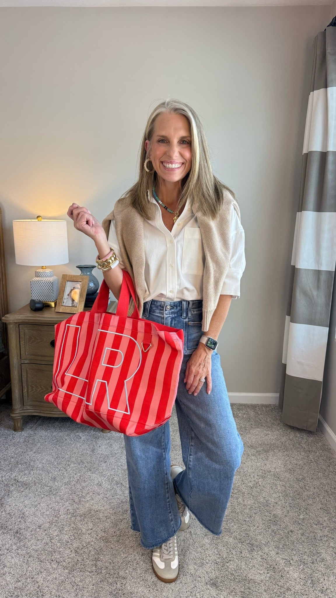 Travel anyone? Back to school! Errands. This is the look. 27/jeans, XS shirt & sweater

#LTKdayinmylife #LTKootd #LTKOver40