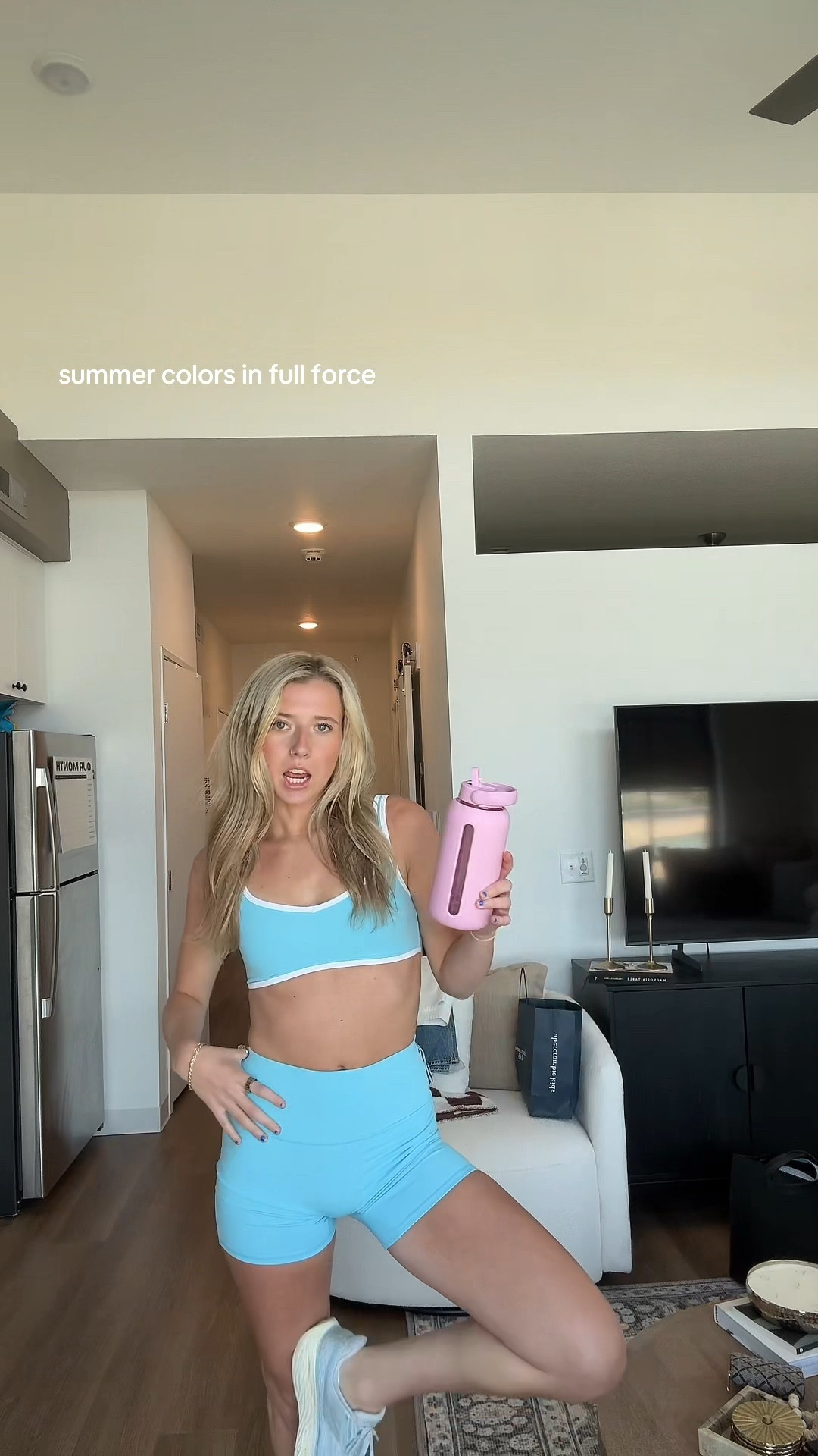 workout outfit of the day - loving all of the summer colors 

wearing an XS top and S bottoms 

#LTKSeasonal #LTKSummerEdit #LTKActive