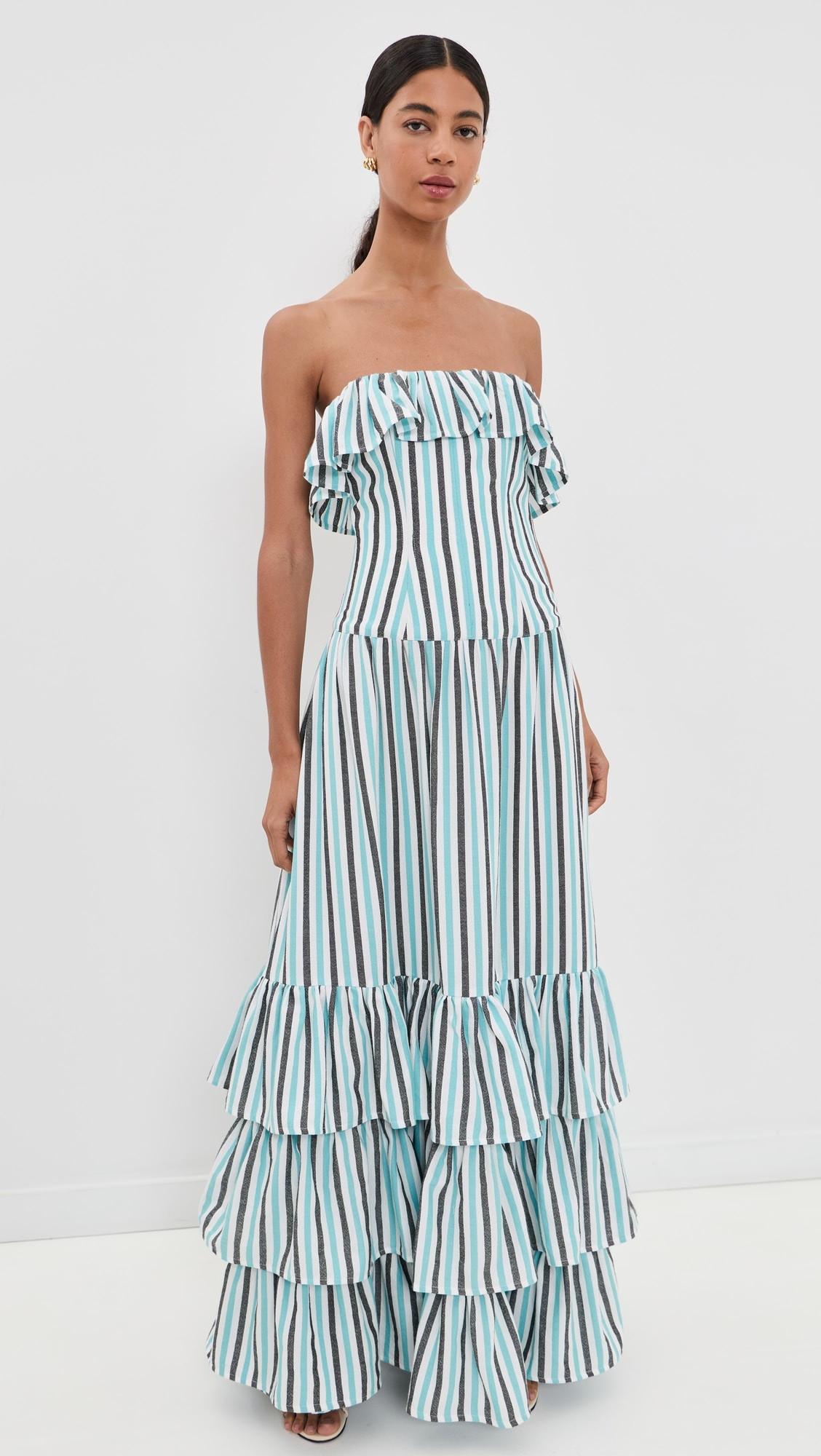 The Ruffled Corset Maxi Dress | Shopbop