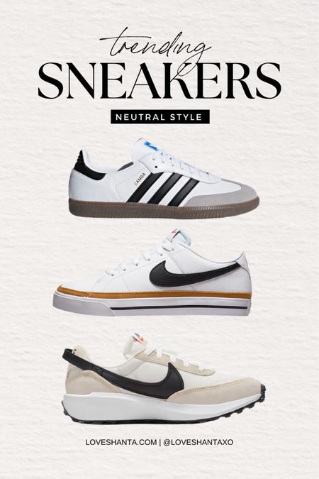 Trending sneakers! // neutral sneakers, adidas samba, Nike, Nike waffle debut, white sneakers, new sneakers, fall, summer, winter, spring, fashion sneakers, new balance sneakers, new women sneakers, gifts for her , Christmas gifts, gift guide for her

#LTKshoecrush #LTKGiftGuide #LTKSale