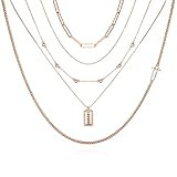 GUESS Simple Glam Layered Multi Chain with Dog Tag | Amazon (US)