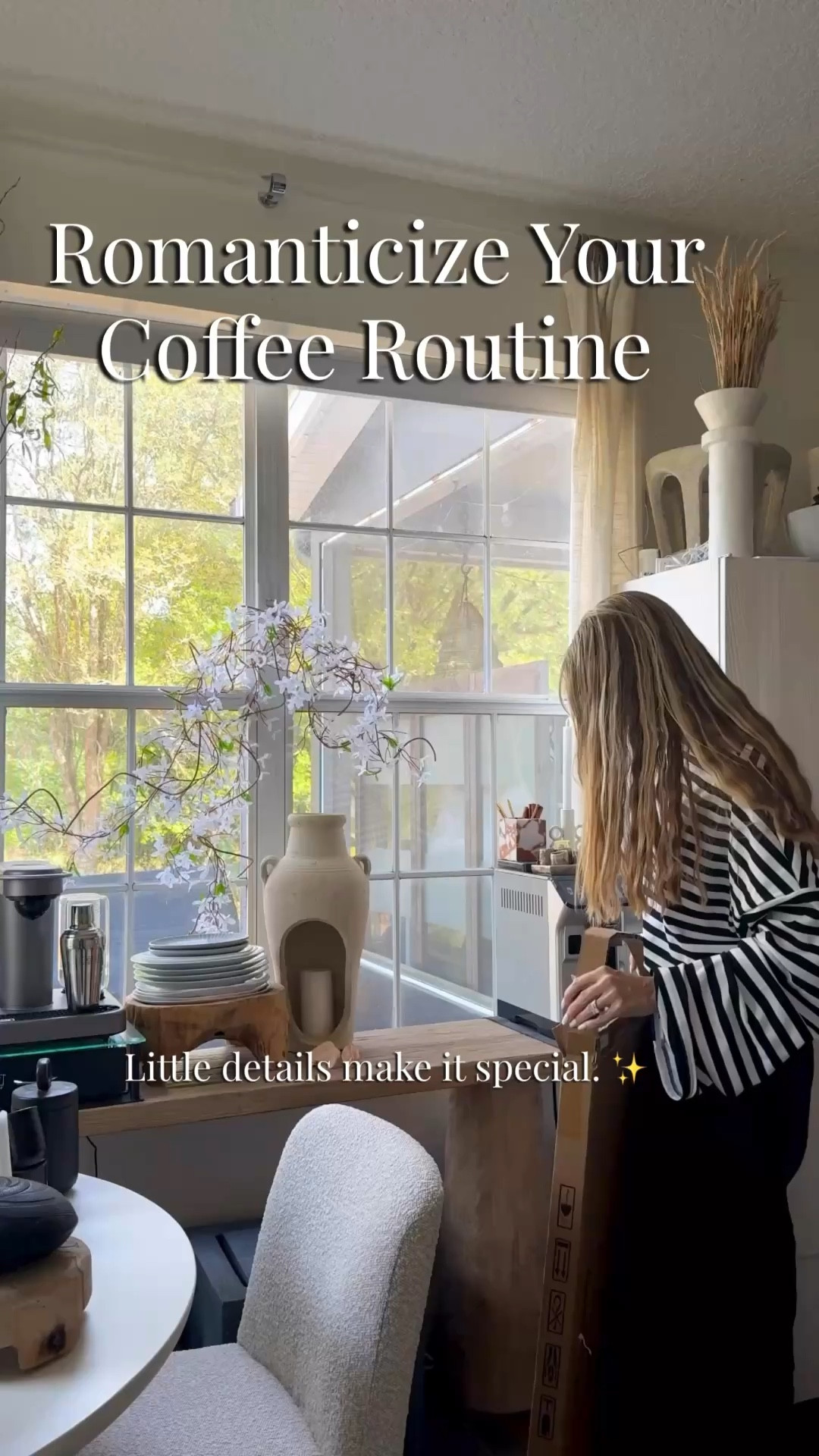 Make coffee time special! All the little details add up. Espresso machine…mirror… mug…florals. 

#LTKfoodie #LTKdayinmylife #LTKHome
