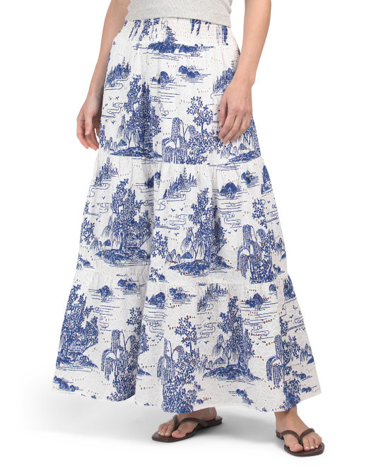 Cotton Eyelet Toile Skirt | TJ Maxx