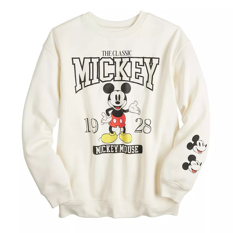 Juniors' Disney Mickey Mouse Graphic Fleece Sweatshirt | Kohl's