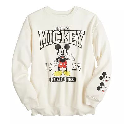 Juniors' Disney Mickey Mouse Graphic Fleece Sweatshirt | Kohl's