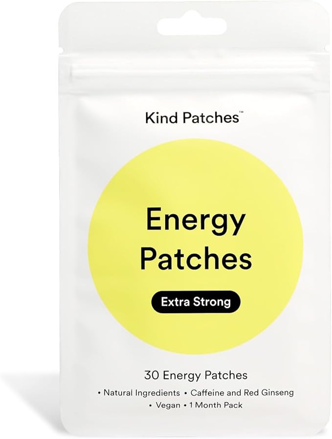 Kind Patches Energy Patches Extra Strong - Caffeine Energy Boost - Red Ginseng for Reduced Fatigu... | Amazon (US)